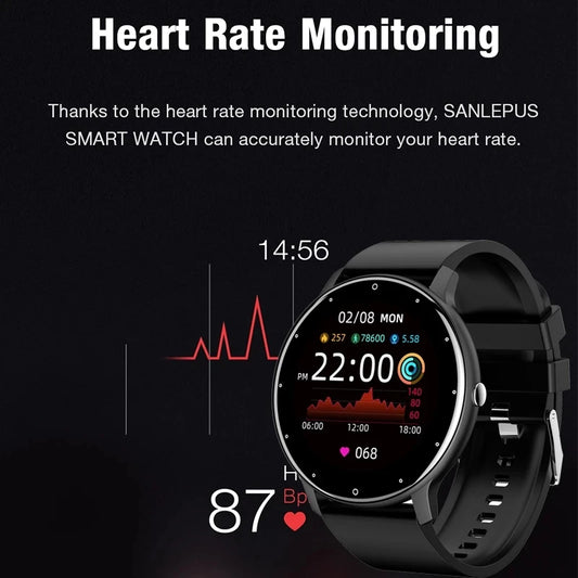 Montre Intelligente LIGE 2024 pour Femmes et Hommes
(Cadeau pour femme, montre sportive et connectée avec surveillance du rythme cardiaque, étanche, compatible Android et iOS).