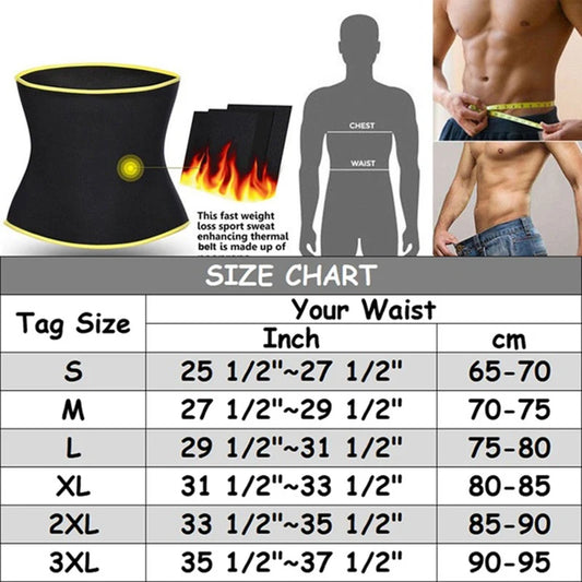 Men Abdomen Reducer Sauna Body Shaper Fitness Sweat Trimmer Belt Waist Trainer Belly Slimming Shapewear Waist Trainer Corset
